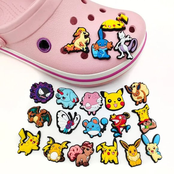 *NEW - 8-pcs* Pokemon Pikachu Video Game Shoe Charms for Your Crocs (Asst. D) - Picture 2 of 7